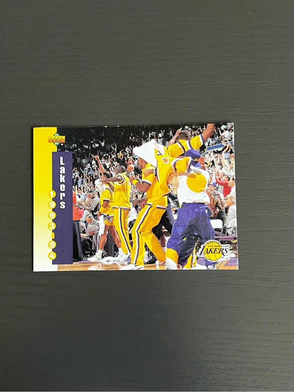 1993-94 Upper Deck Los Angeles Lakers Team Schedule Card #222